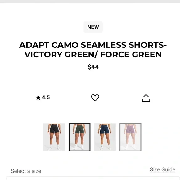 Gymshark Adapt Camo Seamless Shorts - Picture 4 of 10